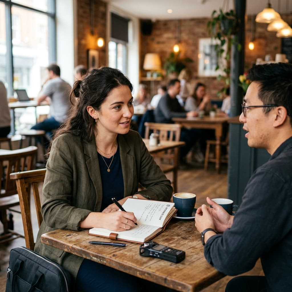 Founder conducting a customer interview